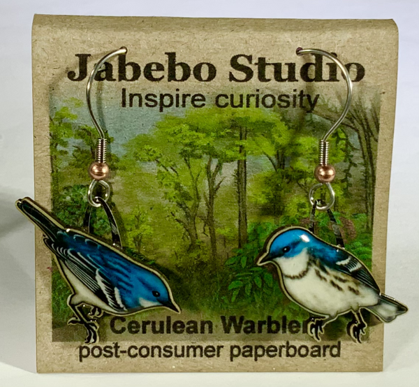 Jewelry - Earrings, Cerulean Warbler
