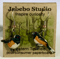 Jewelry - Earrings, Eastern Towhee