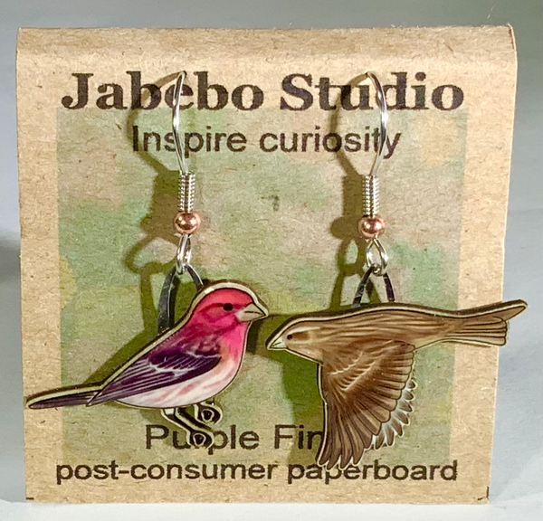 Jewelry - Earrings, Purple Finch