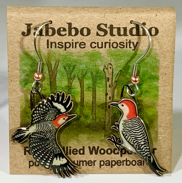Jewelry - Earrings, Red-bellied Woodpecker