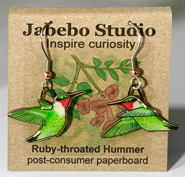 Jewelry - Earrings, Ruby-throated Hummer