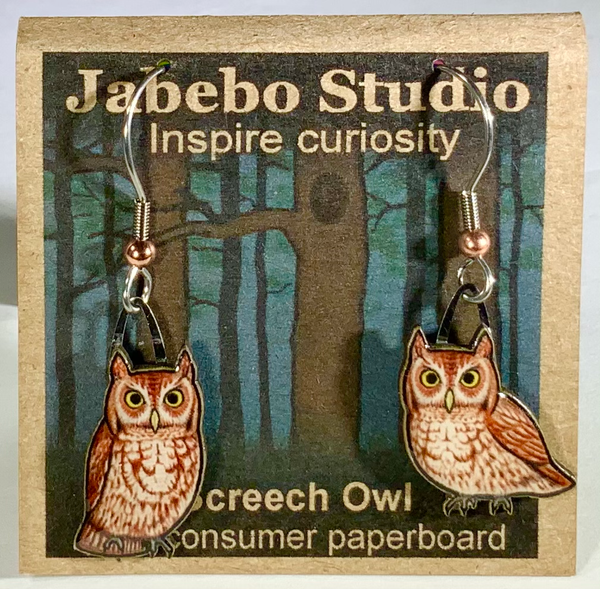 Jewelry - Earrings, Screech Owl